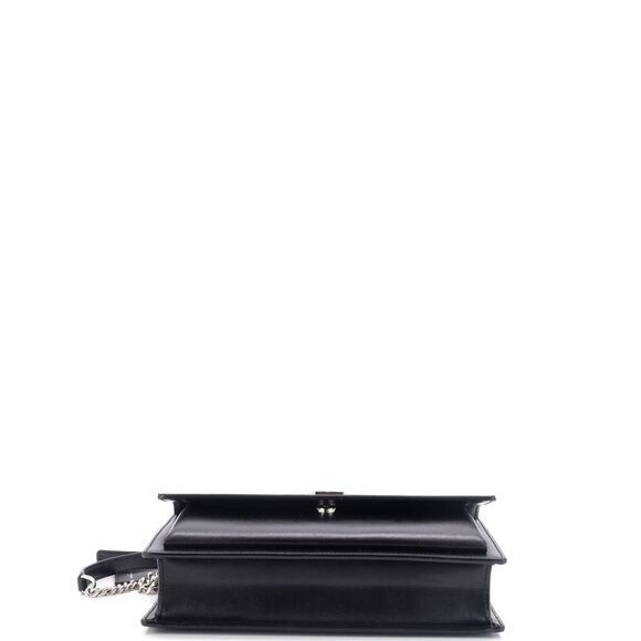 Saint Laurent Sunset Crossbody Bag Leather Large Black - Picture 4 of 6